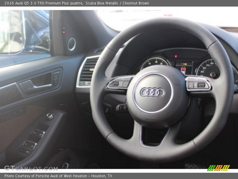 Scuba Blue Metallic / Chestnut Brown 2016 Audi Q5 3.0 TFSI Premium Plus quattro