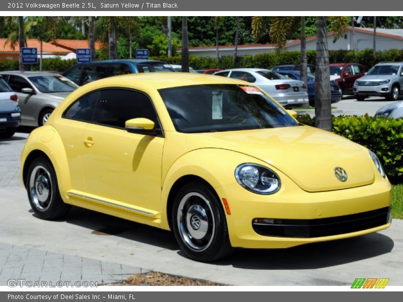 Saturn Yellow / Titan Black 2012 Volkswagen Beetle 2.5L