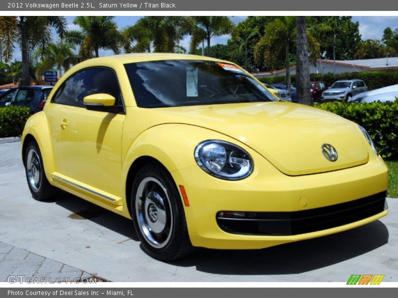 Saturn Yellow / Titan Black 2012 Volkswagen Beetle 2.5L