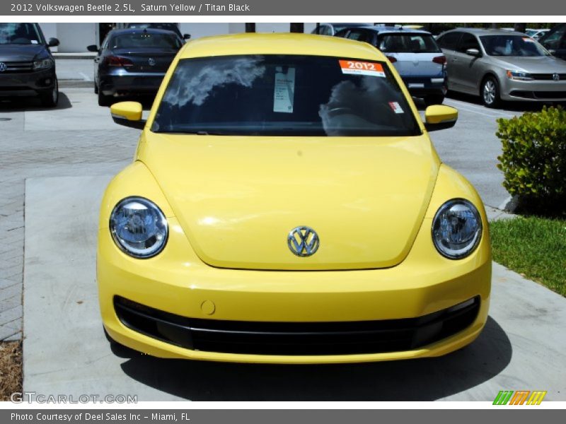 Saturn Yellow / Titan Black 2012 Volkswagen Beetle 2.5L
