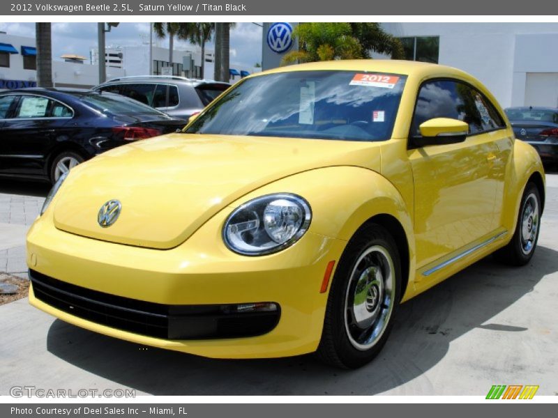 Saturn Yellow / Titan Black 2012 Volkswagen Beetle 2.5L