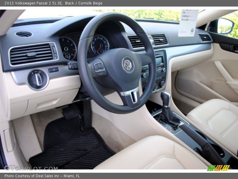 Black / Cornsilk Beige 2013 Volkswagen Passat 2.5L SE