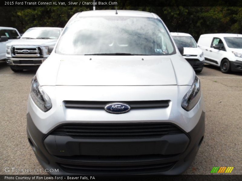 Silver / Charcoal Black Cloth 2015 Ford Transit Connect XL Van