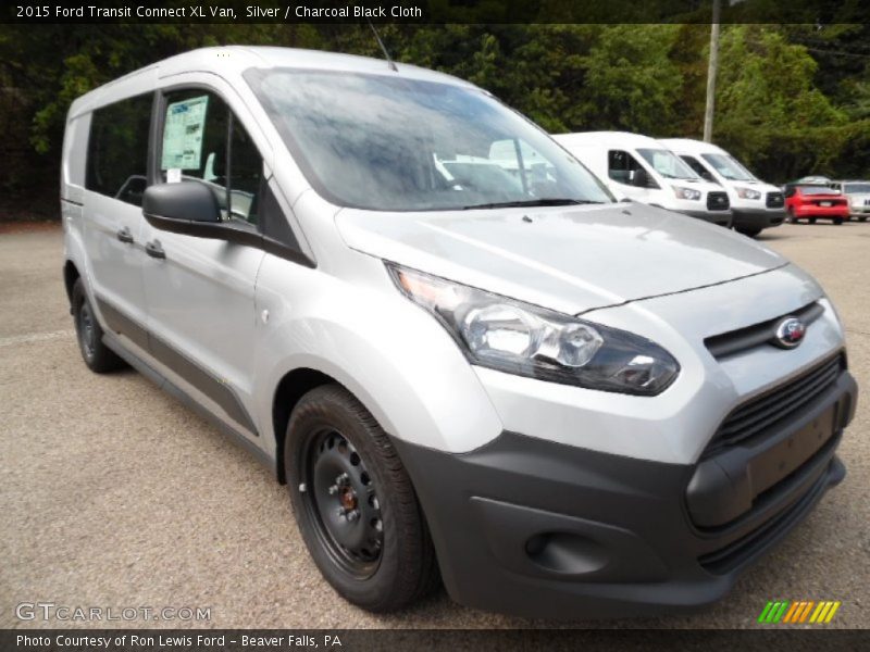Silver / Charcoal Black Cloth 2015 Ford Transit Connect XL Van