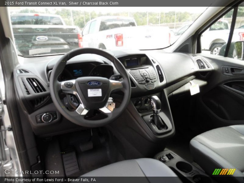 Silver / Charcoal Black Cloth 2015 Ford Transit Connect XL Van