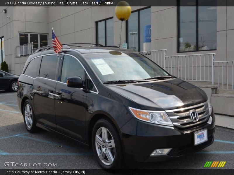 Crystal Black Pearl / Truffle 2011 Honda Odyssey Touring Elite