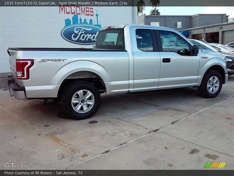 Ingot Silver Metallic / Medium Earth Gray 2015 Ford F150 XL SuperCab