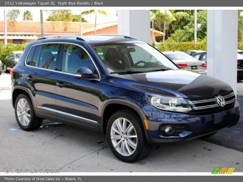 Night Blue Metallic / Black 2012 Volkswagen Tiguan SE