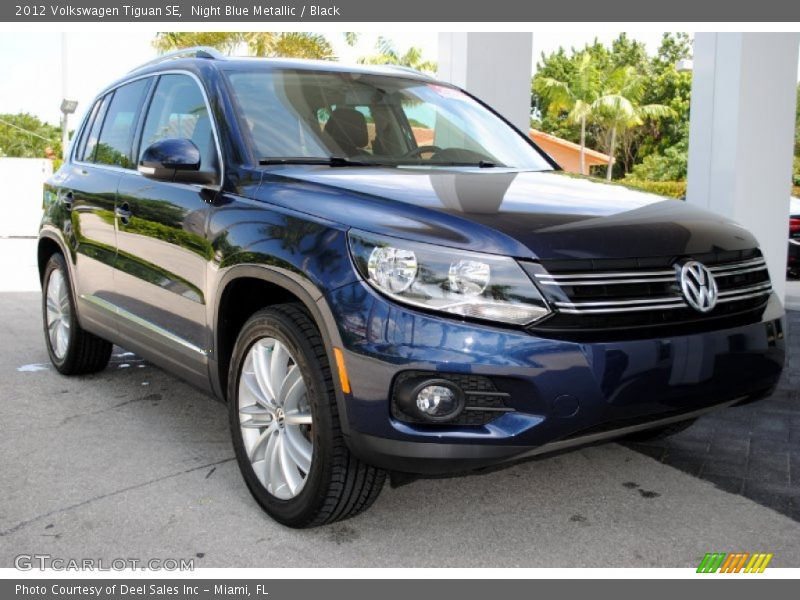 Night Blue Metallic / Black 2012 Volkswagen Tiguan SE