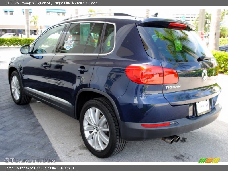 Night Blue Metallic / Black 2012 Volkswagen Tiguan SE