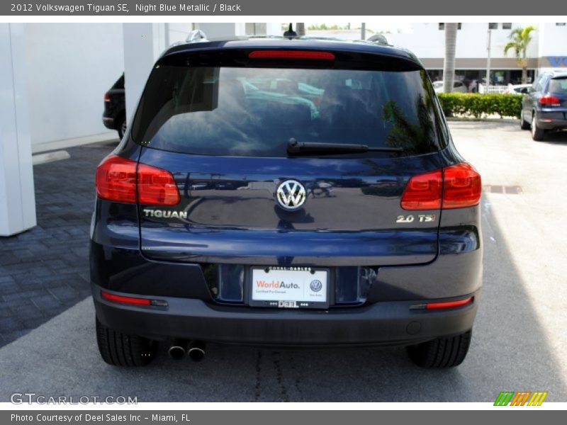 Night Blue Metallic / Black 2012 Volkswagen Tiguan SE