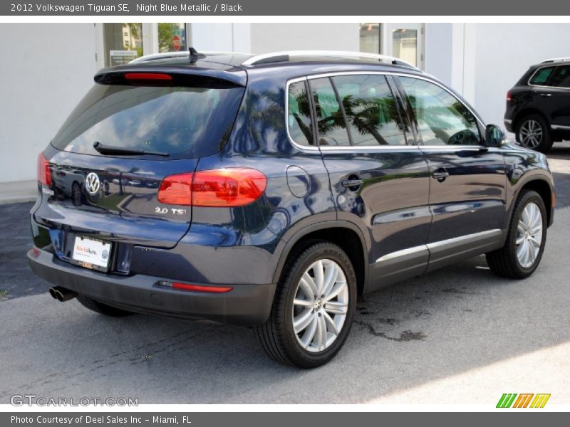 Night Blue Metallic / Black 2012 Volkswagen Tiguan SE