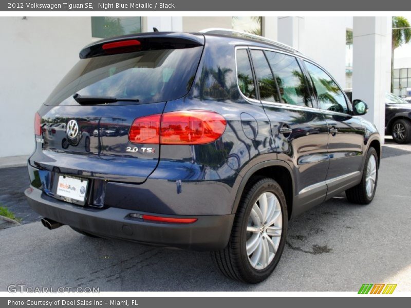 Night Blue Metallic / Black 2012 Volkswagen Tiguan SE