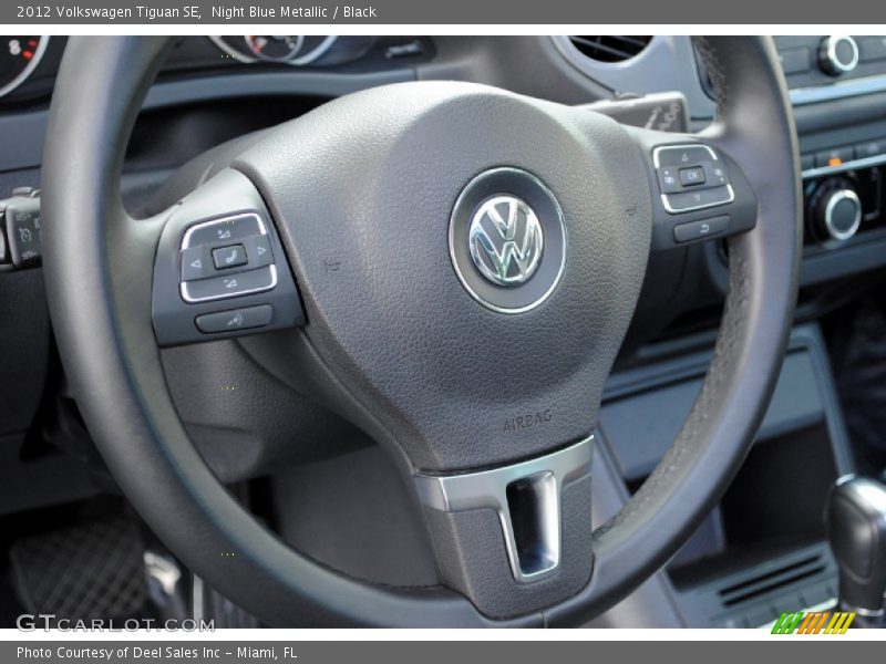Night Blue Metallic / Black 2012 Volkswagen Tiguan SE
