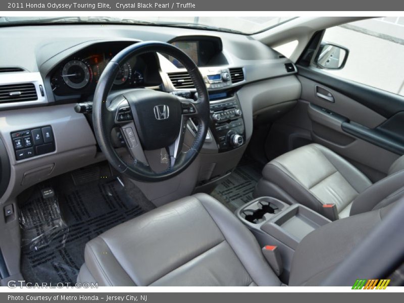Crystal Black Pearl / Truffle 2011 Honda Odyssey Touring Elite