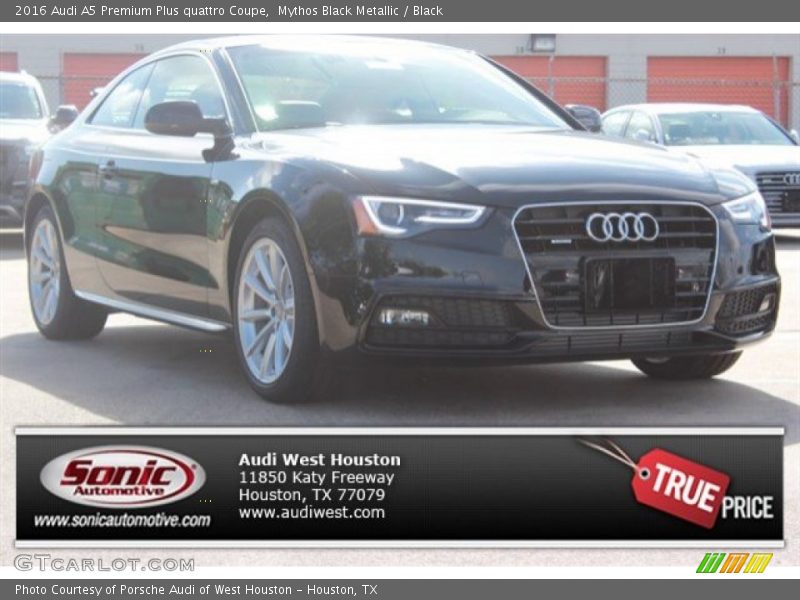 Mythos Black Metallic / Black 2016 Audi A5 Premium Plus quattro Coupe