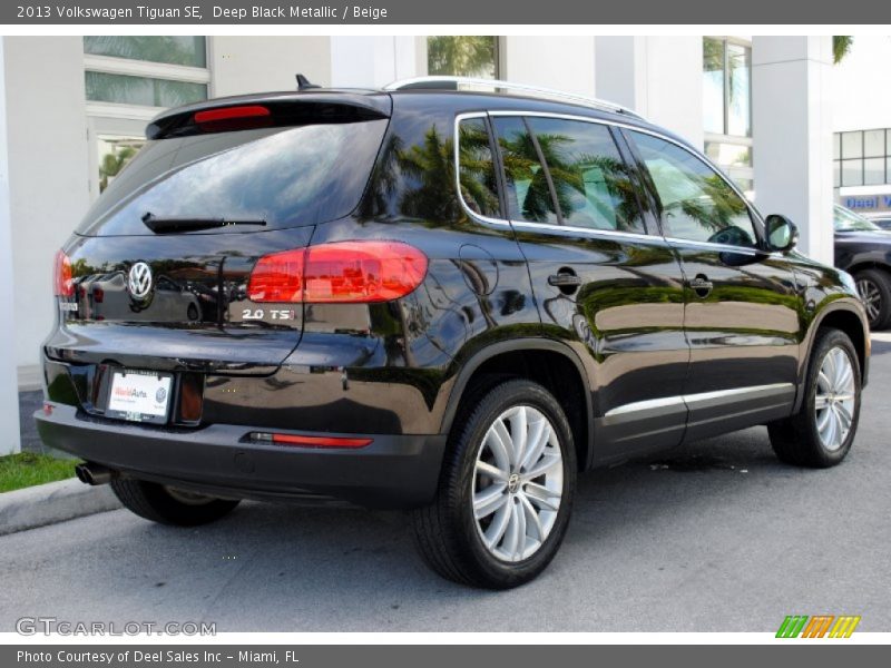 Deep Black Metallic / Beige 2013 Volkswagen Tiguan SE
