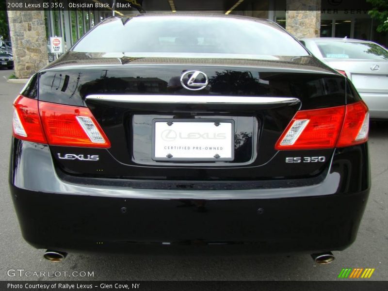 Obsidian Black / Black 2008 Lexus ES 350