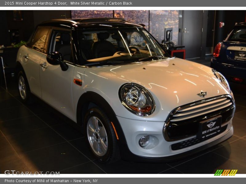 White Silver Metallic / Carbon Black 2015 Mini Cooper Hardtop 4 Door