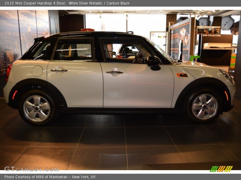 White Silver Metallic / Carbon Black 2015 Mini Cooper Hardtop 4 Door