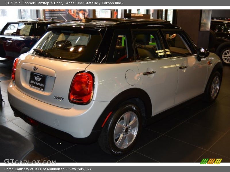 White Silver Metallic / Carbon Black 2015 Mini Cooper Hardtop 4 Door