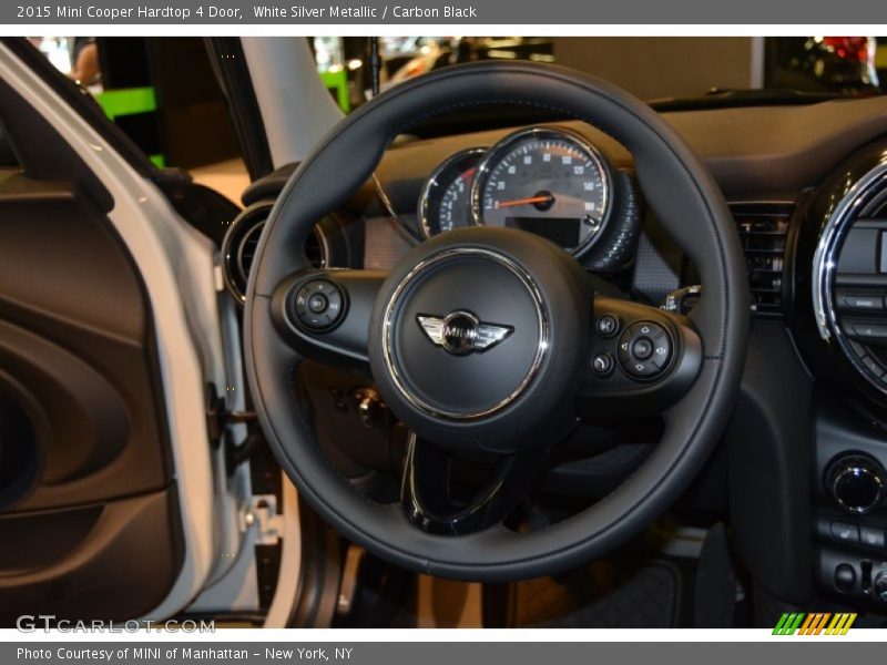White Silver Metallic / Carbon Black 2015 Mini Cooper Hardtop 4 Door