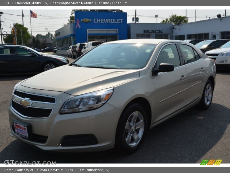 Champagne Silver Metallic / Jet Black/Titanium 2013 Chevrolet Malibu LS