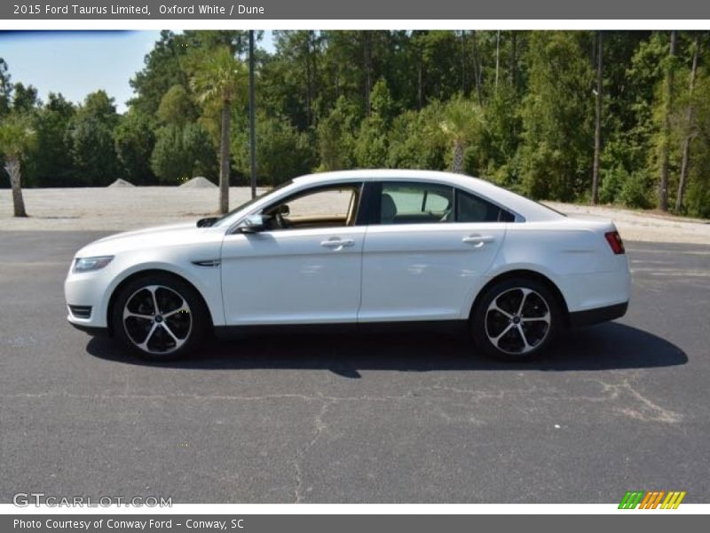 Oxford White / Dune 2015 Ford Taurus Limited