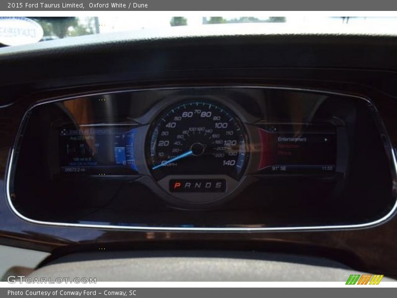 Oxford White / Dune 2015 Ford Taurus Limited