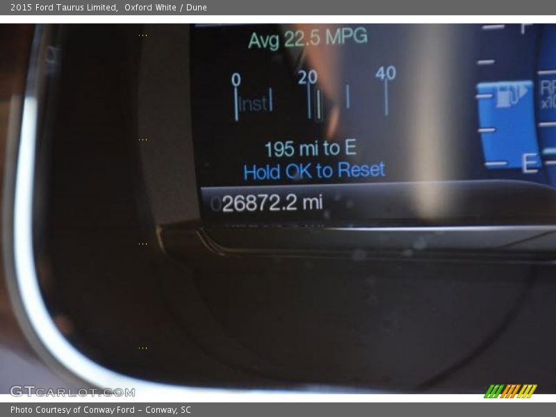 Oxford White / Dune 2015 Ford Taurus Limited