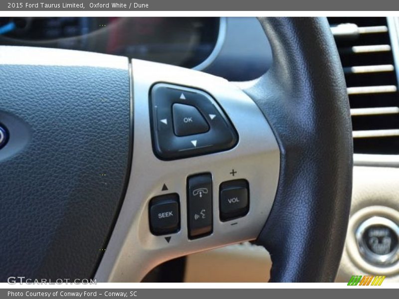 Oxford White / Dune 2015 Ford Taurus Limited