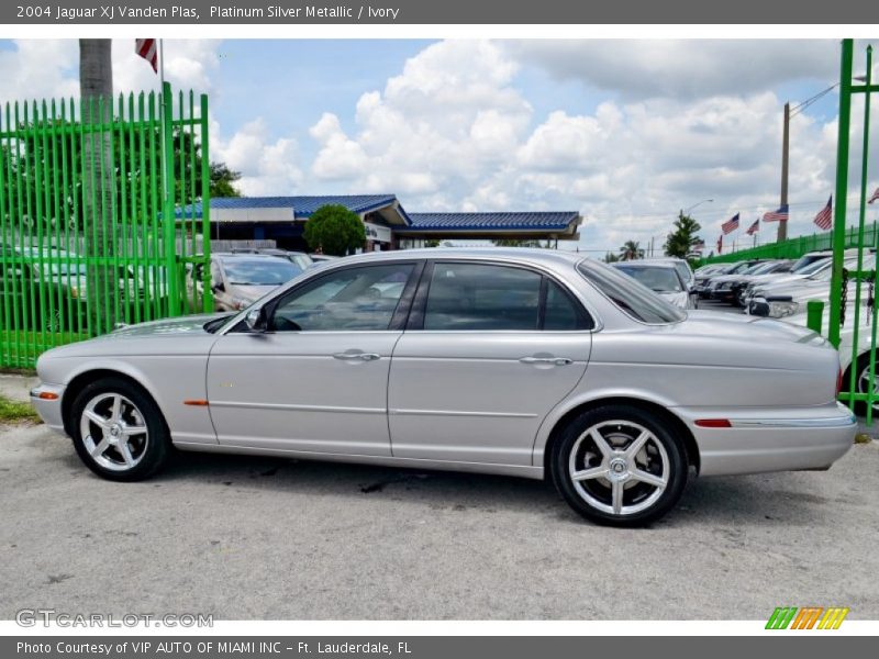 Platinum Silver Metallic / Ivory 2004 Jaguar XJ Vanden Plas