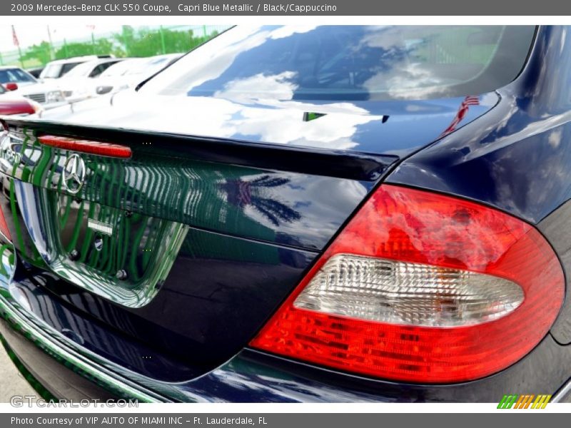 Capri Blue Metallic / Black/Cappuccino 2009 Mercedes-Benz CLK 550 Coupe