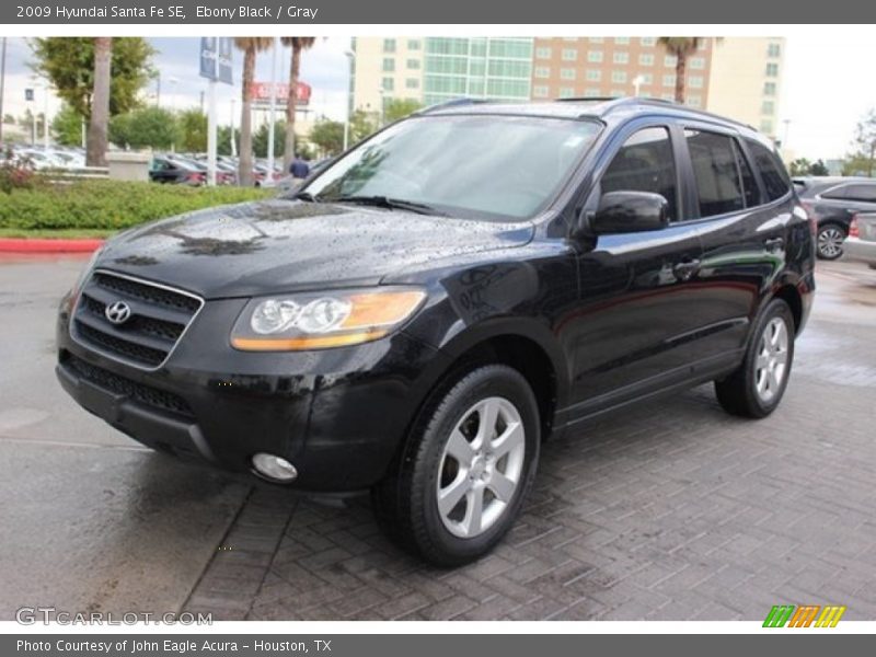 Ebony Black / Gray 2009 Hyundai Santa Fe SE