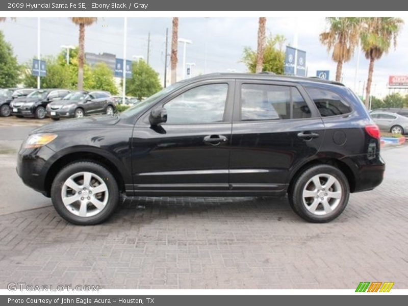 Ebony Black / Gray 2009 Hyundai Santa Fe SE