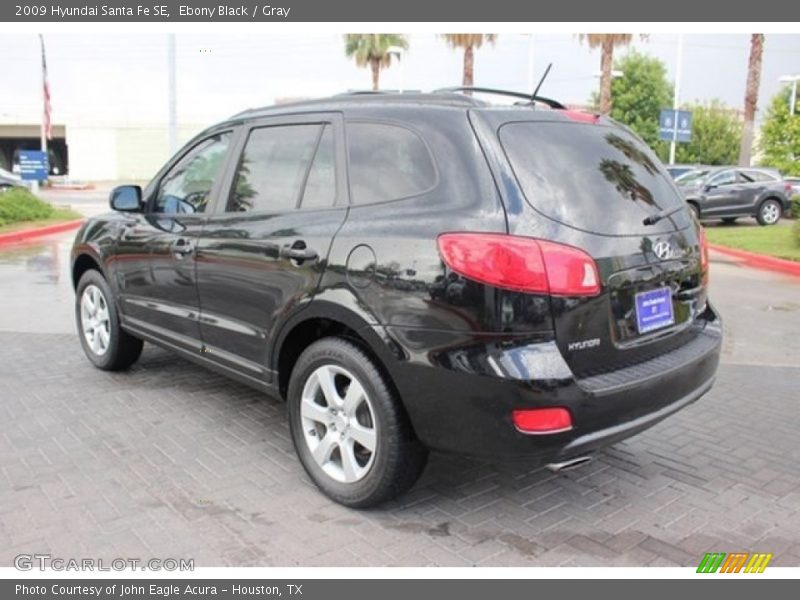 Ebony Black / Gray 2009 Hyundai Santa Fe SE
