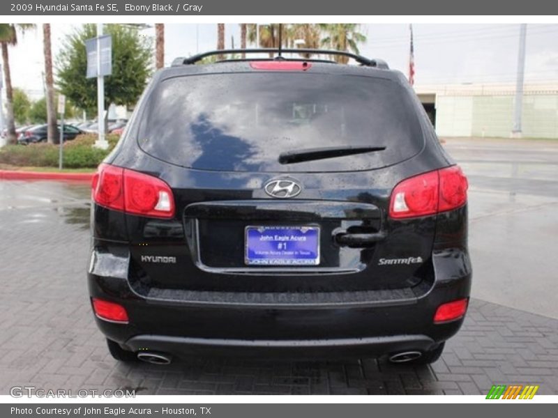 Ebony Black / Gray 2009 Hyundai Santa Fe SE