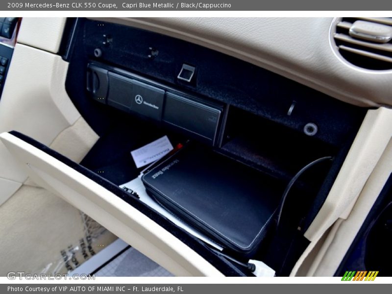 Capri Blue Metallic / Black/Cappuccino 2009 Mercedes-Benz CLK 550 Coupe