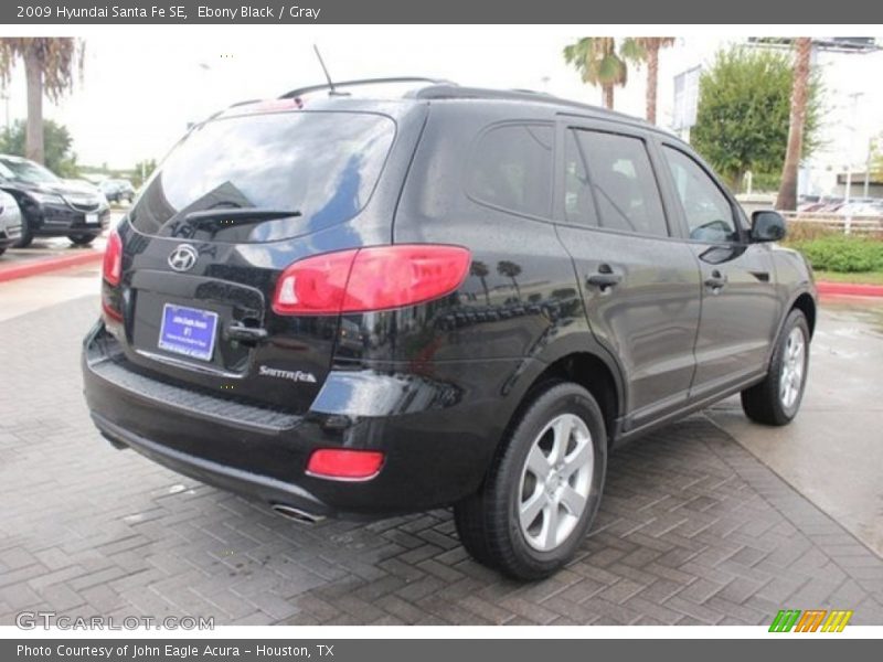 Ebony Black / Gray 2009 Hyundai Santa Fe SE