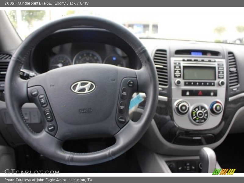 Ebony Black / Gray 2009 Hyundai Santa Fe SE
