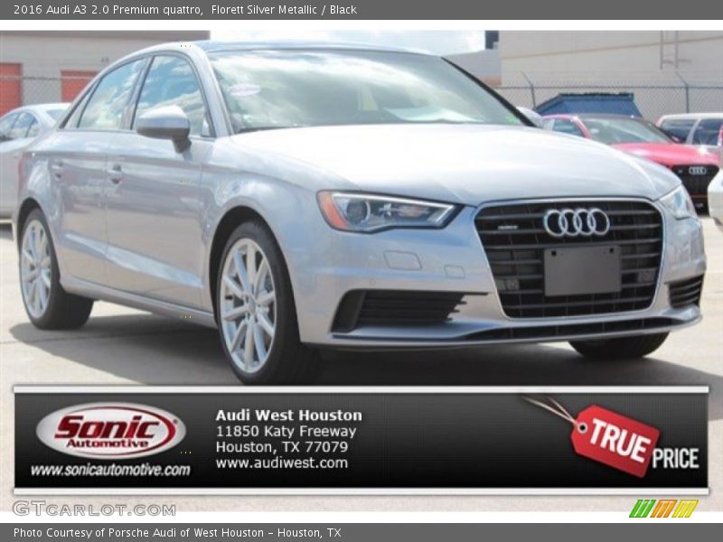 Florett Silver Metallic / Black 2016 Audi A3 2.0 Premium quattro