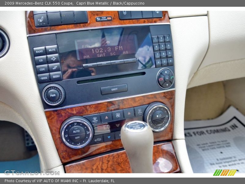 Capri Blue Metallic / Black/Cappuccino 2009 Mercedes-Benz CLK 550 Coupe