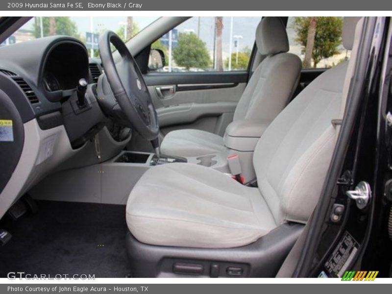 Ebony Black / Gray 2009 Hyundai Santa Fe SE