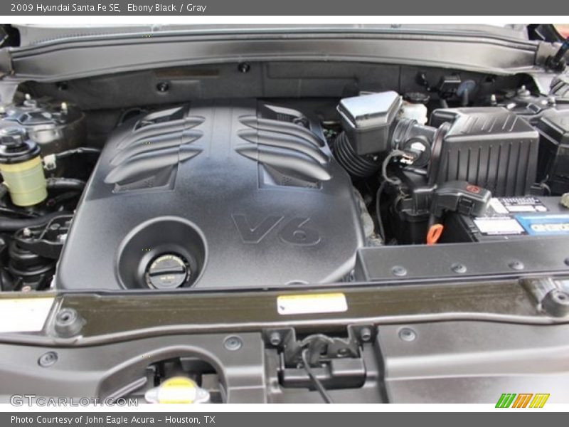 Ebony Black / Gray 2009 Hyundai Santa Fe SE