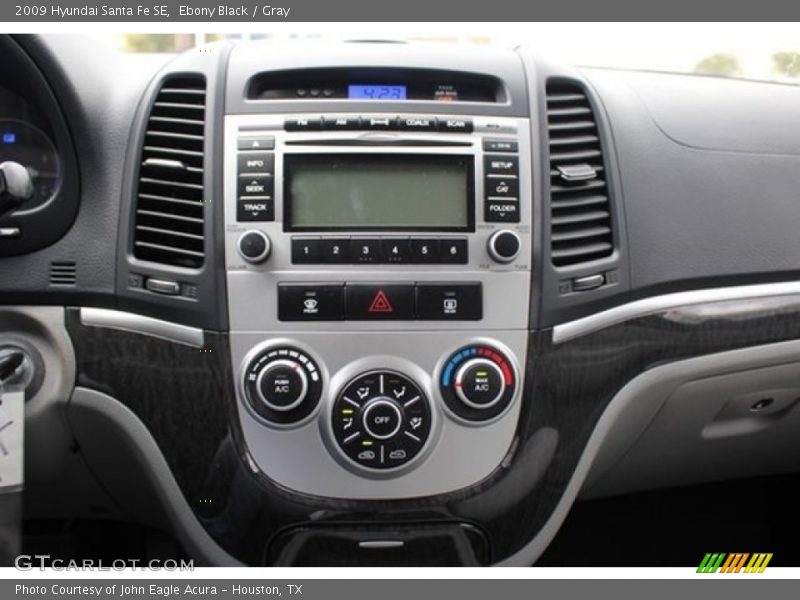 Ebony Black / Gray 2009 Hyundai Santa Fe SE