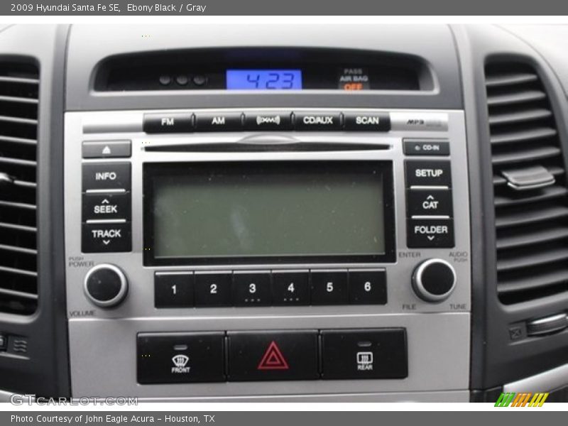 Ebony Black / Gray 2009 Hyundai Santa Fe SE