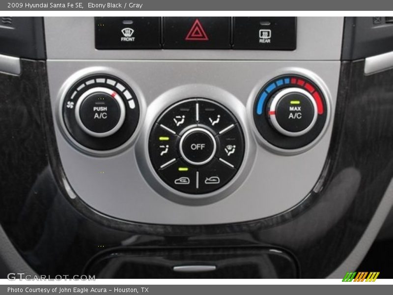 Ebony Black / Gray 2009 Hyundai Santa Fe SE