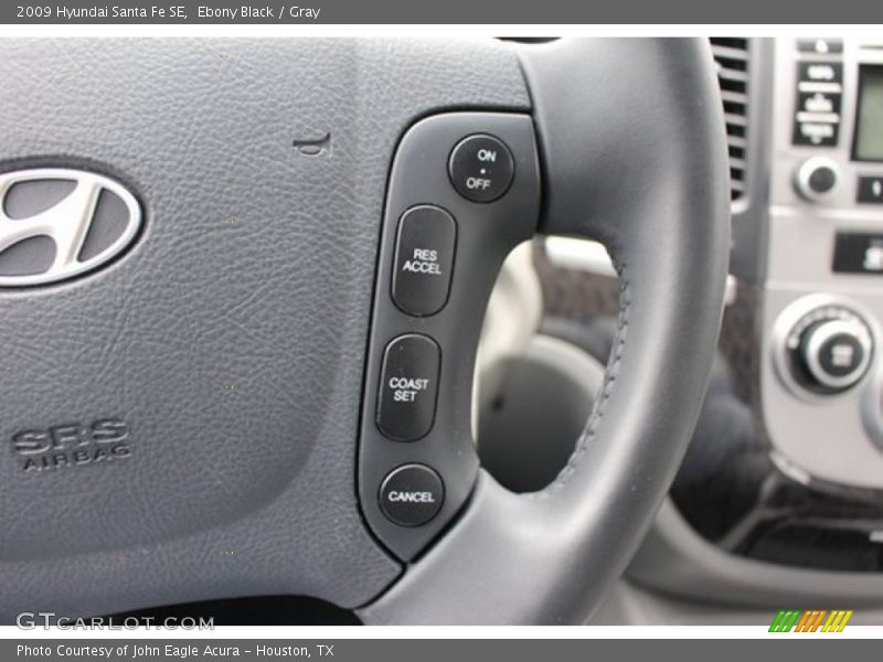 Ebony Black / Gray 2009 Hyundai Santa Fe SE