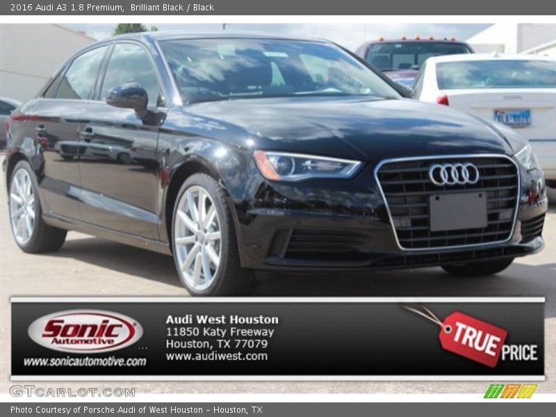 Brilliant Black / Black 2016 Audi A3 1.8 Premium