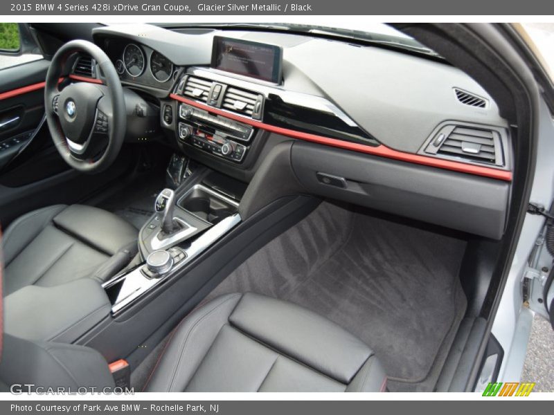 Glacier Silver Metallic / Black 2015 BMW 4 Series 428i xDrive Gran Coupe